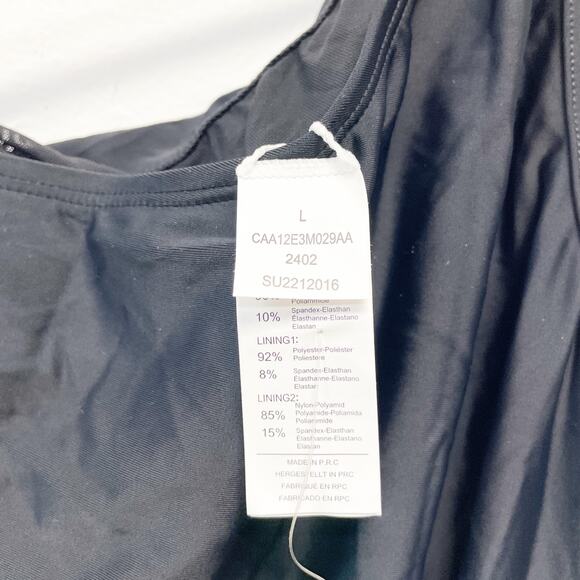 Cupshe Women's Black One Shoulder Tummy Control Cut Out One Piece Swimsuit L - Picture 6 of 7